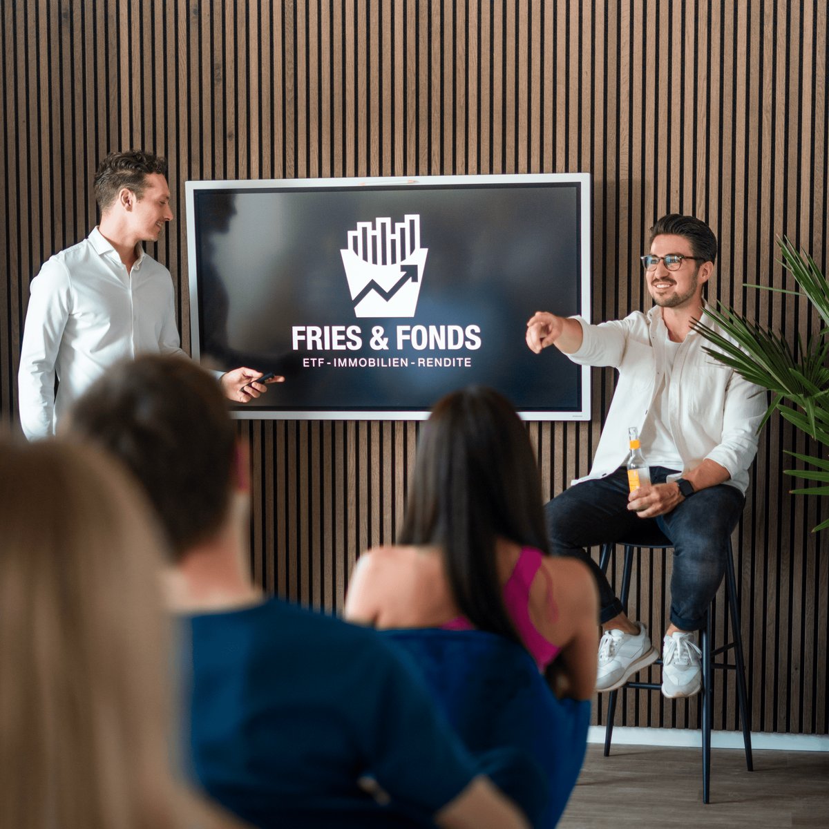 Präsentation vor dem Publikum